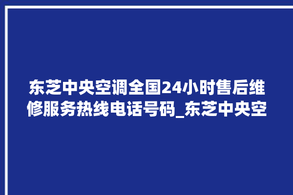 东芝中央空调全国24小时售后维修服务热线电话号码_东芝中央空调型号详解 。东芝