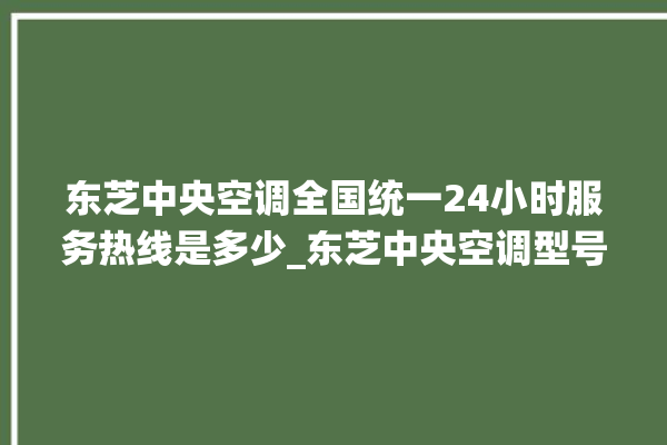 东芝中央空调全国统一24小时服务热线是多少_东芝中央空调型号详解 。东芝