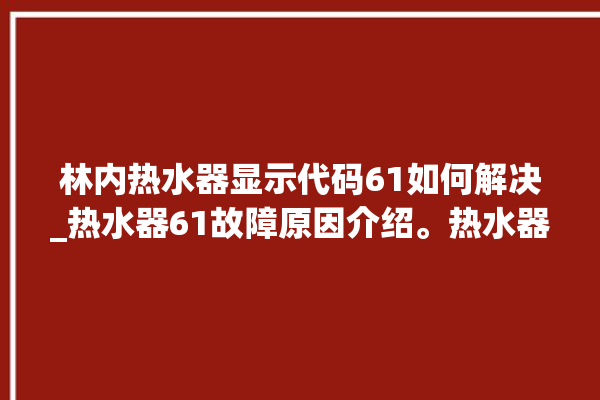 林内热水器显示代码61如何解决_热水器61故障原因介绍。热水器_林内