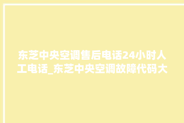 东芝中央空调售后电话24小时人工电话_东芝中央空调故障代码大全对照表 。东芝