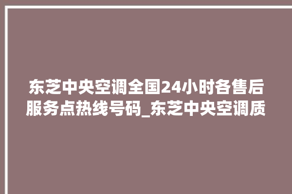 东芝中央空调全国24小时各售后服务点热线号码_东芝中央空调质量怎么样排名第几 。东芝