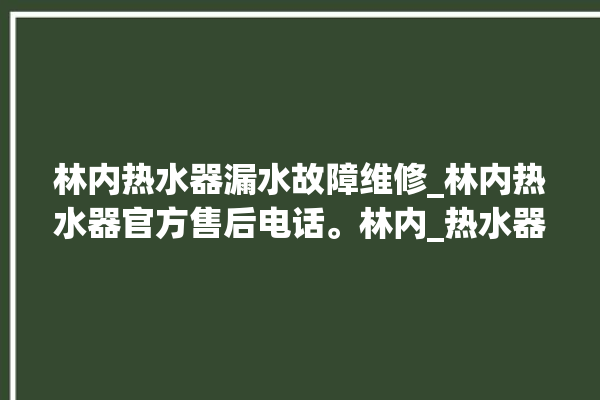 林内热水器漏水故障维修_林内热水器官方售后电话。林内_热水器