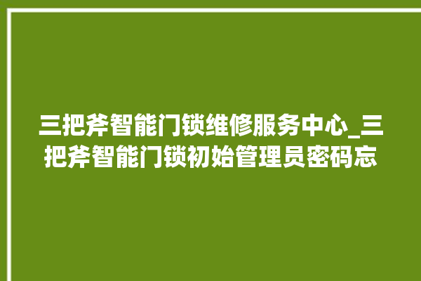 三把斧智能门锁维修服务中心_三把斧智能门锁初始管理员密码忘了 。门锁