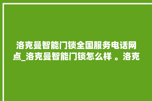 洛克曼智能门锁全国服务电话网点_洛克曼智能门锁怎么样 。洛克