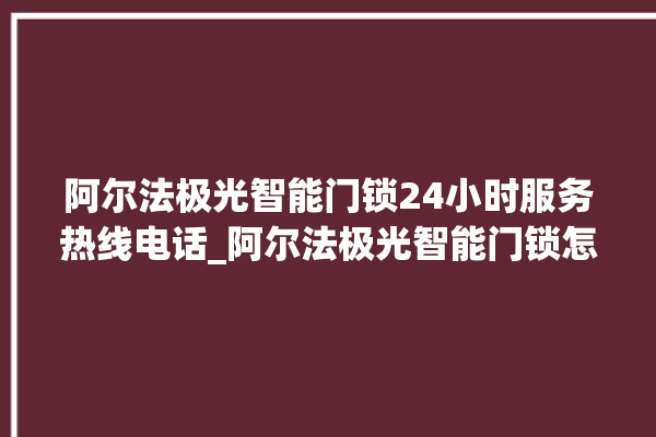 阿尔法极光智能门锁24小时服务热线电话_阿尔法极光智能门锁怎么改密码 。阿尔法