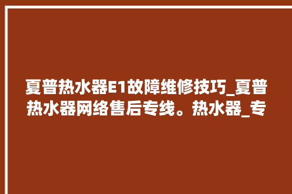 夏普热水器E1故障维修技巧_夏普热水器网络售后专线。热水器_专线