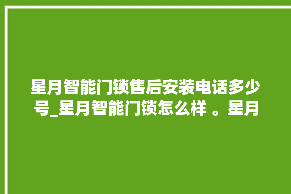 星月智能门锁售后安装电话多少号_星月智能门锁怎么样 。星月