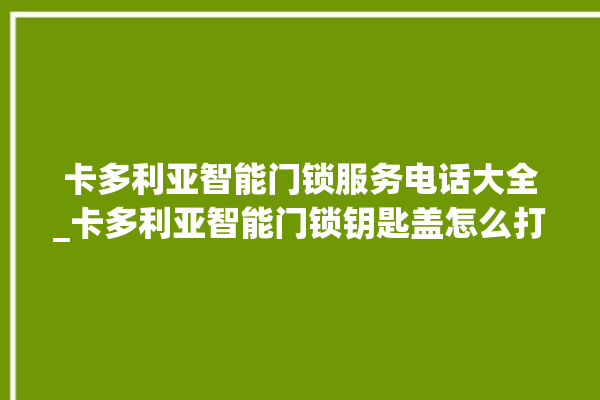 卡多利亚智能门锁服务电话大全_卡多利亚智能门锁钥匙盖怎么打开 。门锁