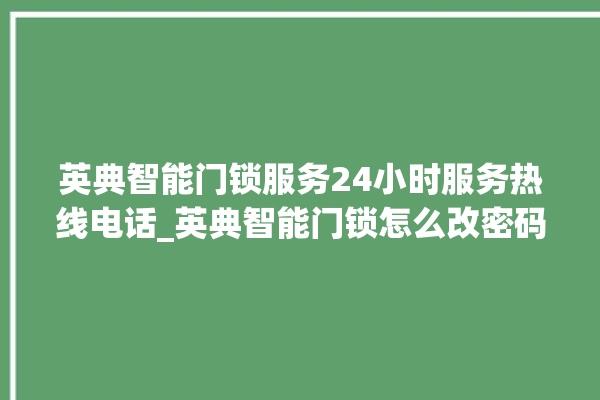 英典智能门锁服务24小时服务热线电话_英典智能门锁怎么改密码 。门锁