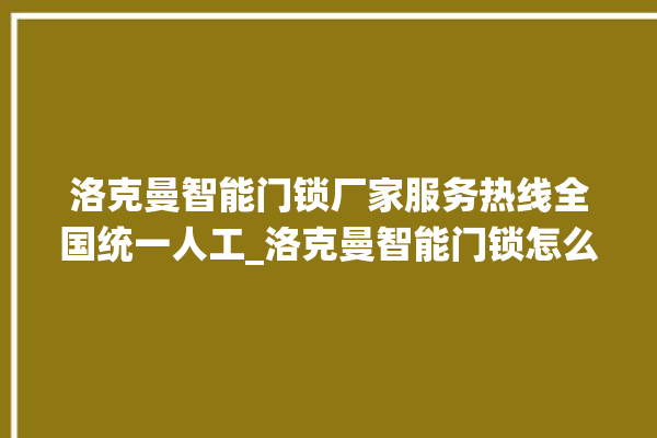 洛克曼智能门锁厂家服务热线全国统一人工_洛克曼智能门锁怎么样 。洛克