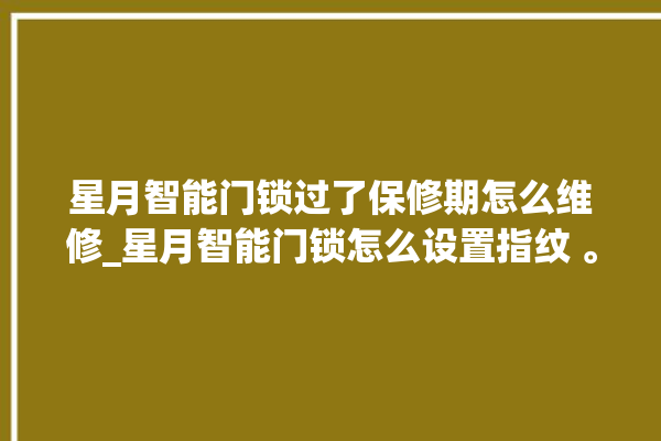 星月智能门锁过了保修期怎么维修_星月智能门锁怎么设置指纹 。星月