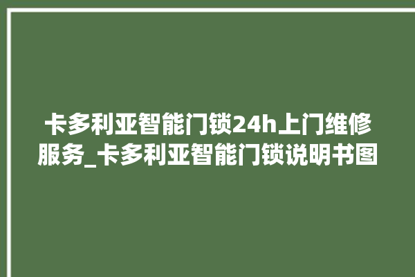 卡多利亚智能门锁24h上门维修服务_卡多利亚智能门锁说明书图解 。门锁