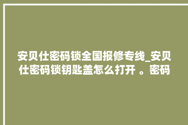 安贝仕密码锁全国报修专线_安贝仕密码锁钥匙盖怎么打开 。密码锁