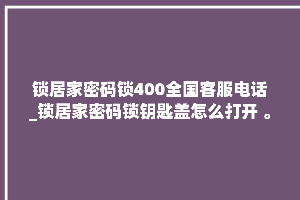 锁居家密码锁400全国客服电话_锁居家密码锁钥匙盖怎么打开 。密码锁