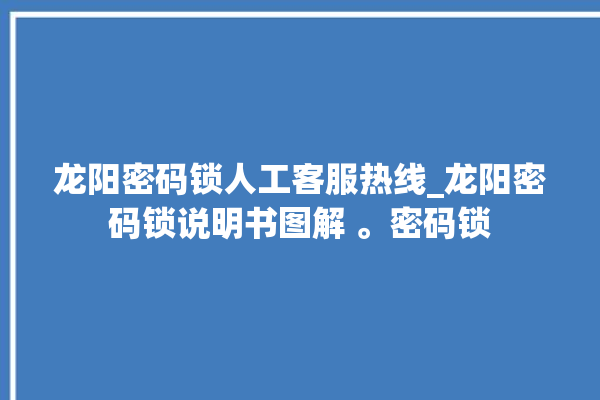 龙阳密码锁人工客服热线_龙阳密码锁说明书图解 。密码锁