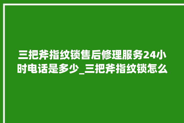 三把斧指纹锁售后修理服务24小时电话是多少_三把斧指纹锁怎么改密码 。三把