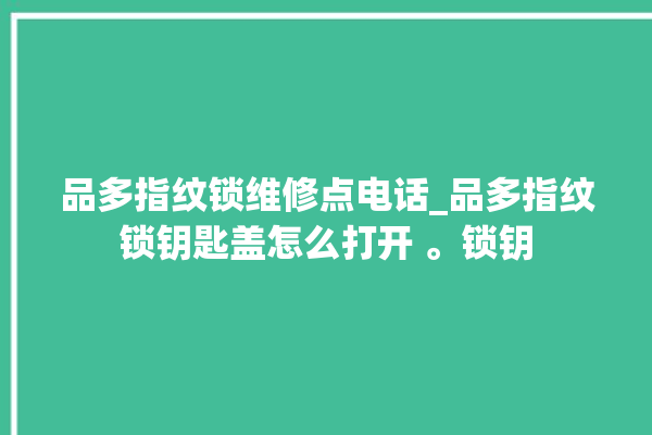 品多指纹锁维修点电话_品多指纹锁钥匙盖怎么打开 。锁钥