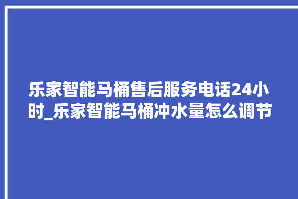 乐家智能马桶售后服务电话24小时_乐家智能马桶冲水量怎么调节 。马桶