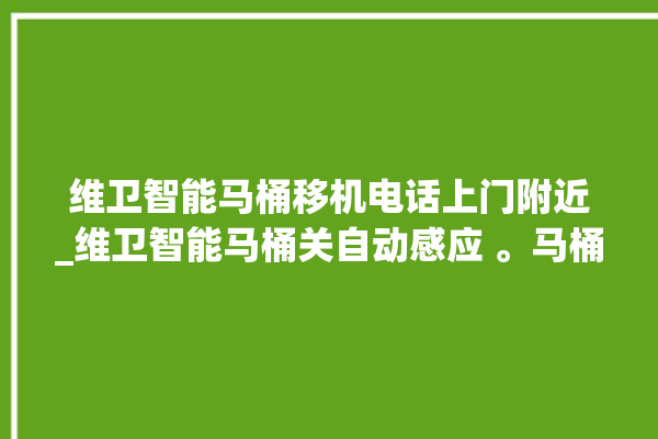 维卫智能马桶移机电话上门附近_维卫智能马桶关自动感应 。马桶