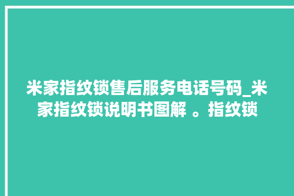 米家指纹锁售后服务电话号码_米家指纹锁说明书图解 。指纹锁