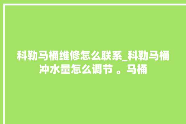 科勒马桶维修怎么联系_科勒马桶冲水量怎么调节 。马桶