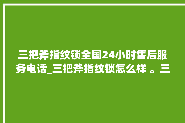 三把斧指纹锁全国24小时售后服务电话_三把斧指纹锁怎么样 。三把