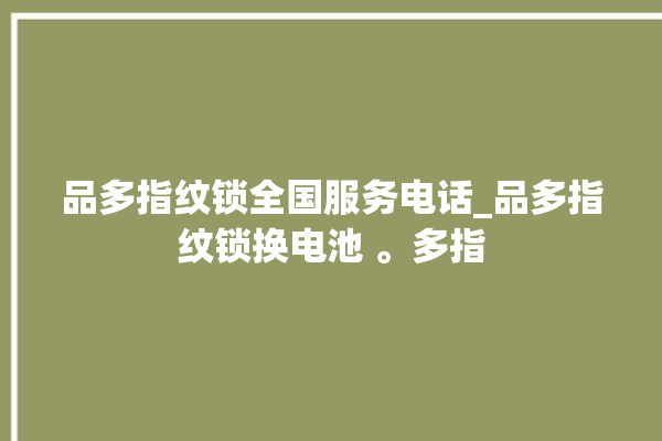 品多指纹锁全国服务电话_品多指纹锁换电池 。多指