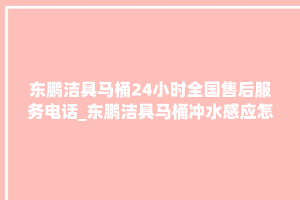 东鹏洁具马桶24小时全国售后服务电话_东鹏洁具马桶冲水感应怎么调 。马桶