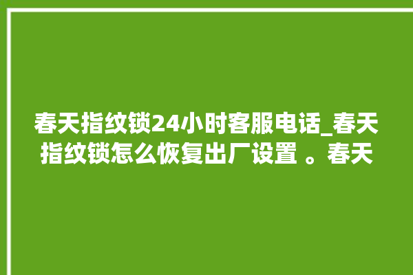 春天指纹锁24小时客服电话_春天指纹锁怎么恢复出厂设置 。春天