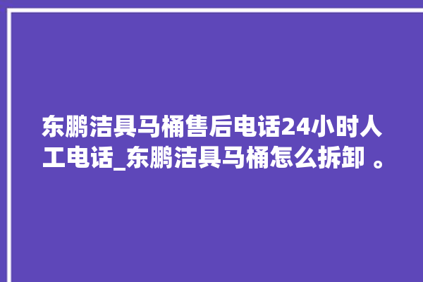 东鹏洁具马桶售后电话24小时人工电话_东鹏洁具马桶怎么拆卸 。马桶