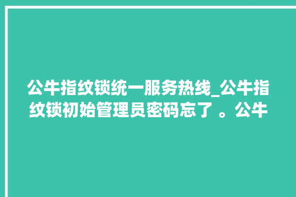 公牛指纹锁统一服务热线_公牛指纹锁初始管理员密码忘了 。公牛