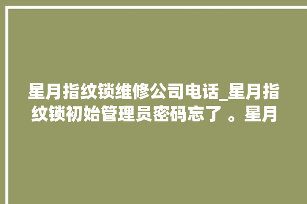 星月指纹锁维修公司电话_星月指纹锁初始管理员密码忘了 。星月