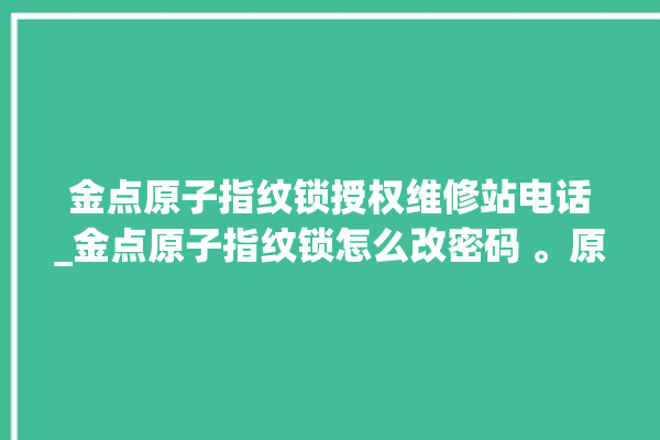 金点原子指纹锁授权维修站电话_金点原子指纹锁怎么改密码 。原子