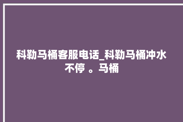 科勒马桶客服电话_科勒马桶冲水不停 。马桶