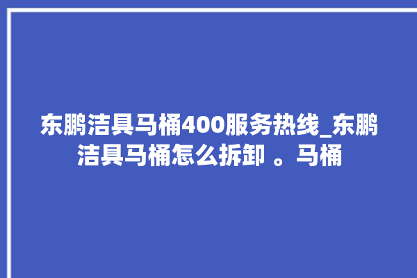 东鹏洁具马桶400服务热线_东鹏洁具马桶怎么拆卸 。马桶