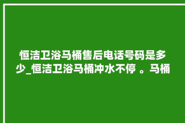 恒洁卫浴马桶售后电话号码是多少_恒洁卫浴马桶冲水不停 。马桶