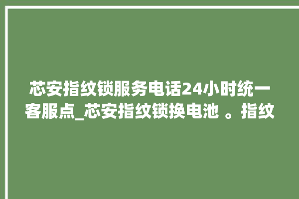 芯安指纹锁服务电话24小时统一客服点_芯安指纹锁换电池 。指纹锁