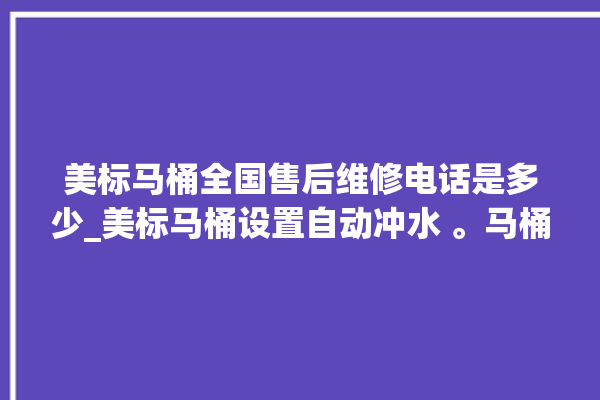 美标马桶全国售后维修电话是多少_美标马桶设置自动冲水 。马桶