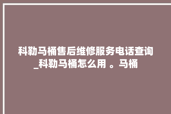 科勒马桶售后维修服务电话查询_科勒马桶怎么用 。马桶