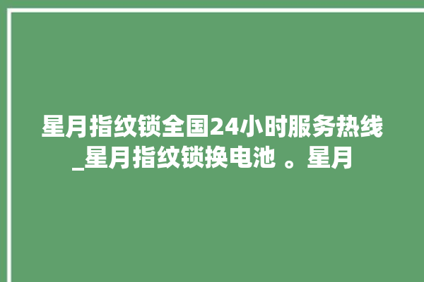 星月指纹锁全国24小时服务热线_星月指纹锁换电池 。星月