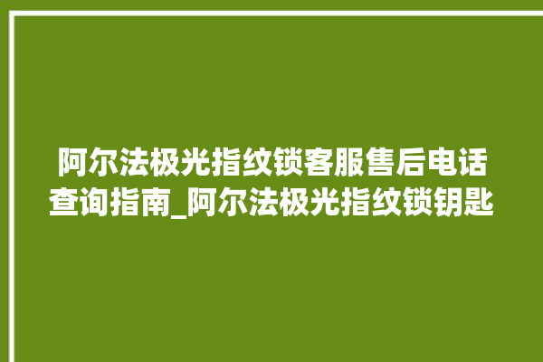 阿尔法极光指纹锁客服售后电话查询指南_阿尔法极光指纹锁钥匙盖怎么打开 。阿尔法