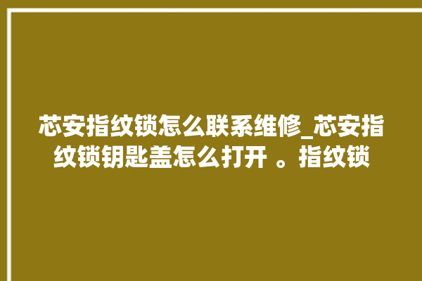 芯安指纹锁怎么联系维修_芯安指纹锁钥匙盖怎么打开 。指纹锁