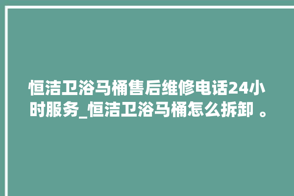 恒洁卫浴马桶售后维修电话24小时服务_恒洁卫浴马桶怎么拆卸 。马桶