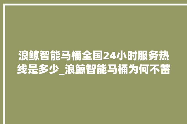 浪鲸智能马桶全国24小时服务热线是多少_浪鲸智能马桶为何不蓄水 。马桶