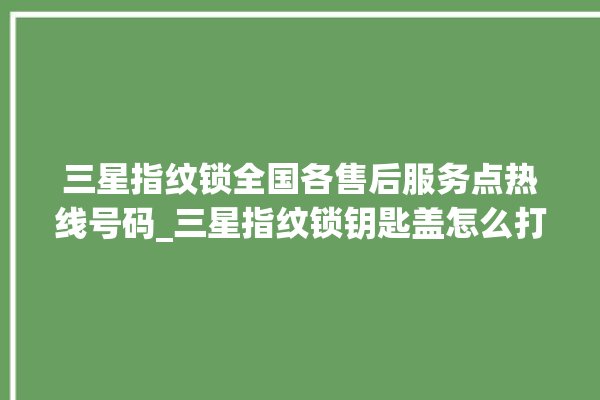 三星指纹锁全国各售后服务点热线号码_三星指纹锁钥匙盖怎么打开 。指纹锁