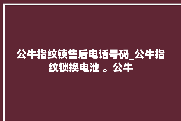 公牛指纹锁售后电话号码_公牛指纹锁换电池 。公牛