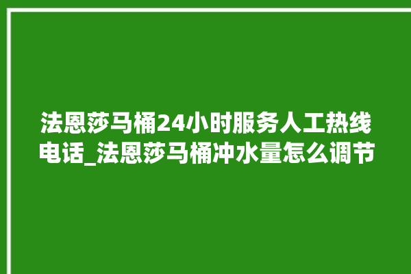 法恩莎马桶24小时服务人工热线电话_法恩莎马桶冲水量怎么调节 。马桶