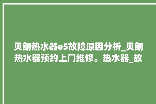 贝朗热水器e5故障原因分析_贝朗热水器预约上门维修。热水器_故障