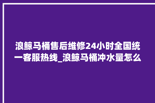 浪鲸马桶售后维修24小时全国统一客服热线_浪鲸马桶冲水量怎么调节 。马桶