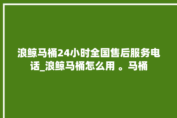 浪鲸马桶24小时全国售后服务电话_浪鲸马桶怎么用 。马桶